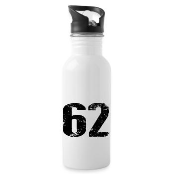 62 Number Jersey - Water bottle with straw - white - Right