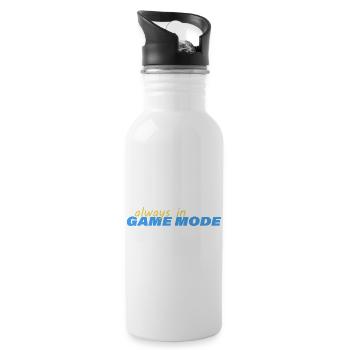 ALWAYS IN GAME MODE - Trinkflasche mit integriertem Trinkhalm - Weiß - Rechts