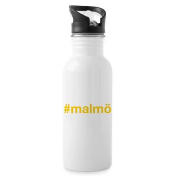 Malmö Sverige Sweden Schweden - Trinkflasche mit integriertem Trinkhalm - Weiß - Rechts