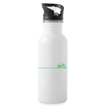 Bicycle Heart Line Bicycle Race - Water bottle with straw - white - Right