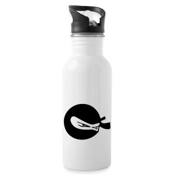 Ninja - Trinkflasche mit integriertem Trinkhalm - Weiß - Rechts