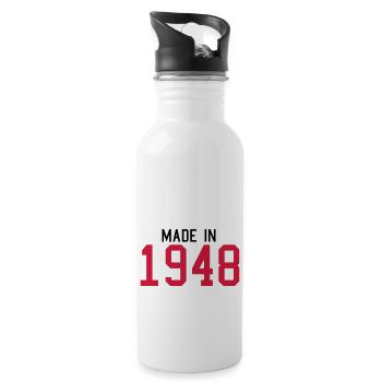 1948 - Water bottle with straw - white - Right