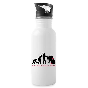 Evolution Bauer Schweiz - Trinkflasche mit integriertem Trinkhalm - Weiß - Rechts