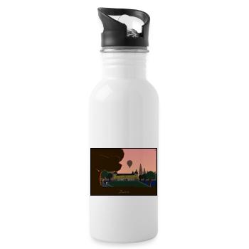 Bonn - Trinkflasche mit integriertem Trinkhalm - Weiß - Rechts