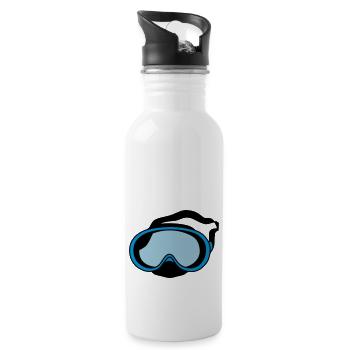 diving mask - Water bottle with straw - white - Right