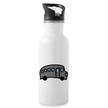 Bus 3 - Water bottle with straw - white - Right