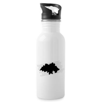 Das Ruhrgebiet - Trinkflasche mit integriertem Trinkhalm - Weiß - Rechts