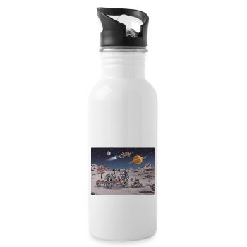 Space Adventure 4 - Trinkflasche mit integriertem Trinkhalm - Weiß - Rechts