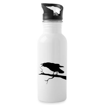 Rabe - Trinkflasche mit integriertem Trinkhalm - Weiß - Rechts