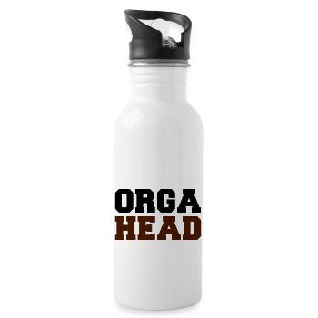 orga-head - Trinkflasche mit integriertem Trinkhalm - Weiß - Rechts