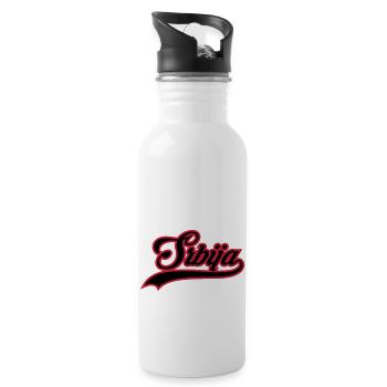 Serbia - Water bottle with straw - white - Right
