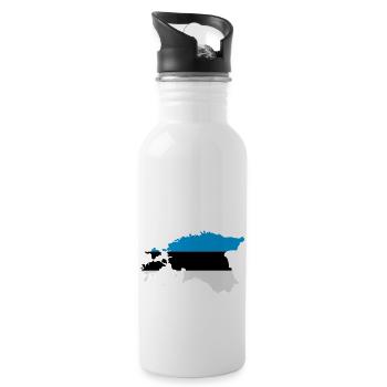 Estonia - Water bottle with straw - white - Right