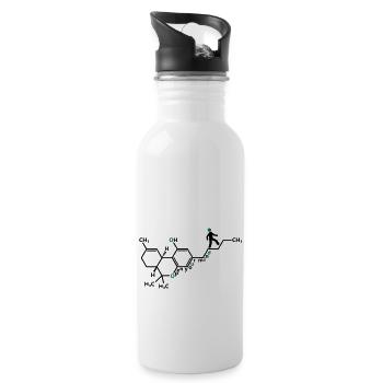 THC Molecule - Water bottle with straw - white - Right
