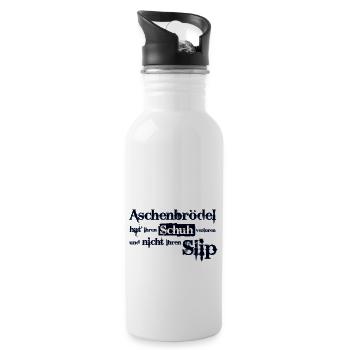 Aschenbrödel hat ihren Schuh verloren - Water bottle with straw - white - Right