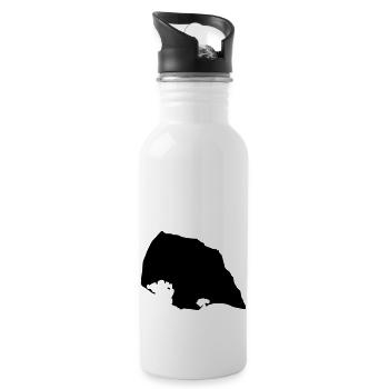 fehmarn insel - Trinkflasche mit integriertem Trinkhalm - Weiß - Rechts