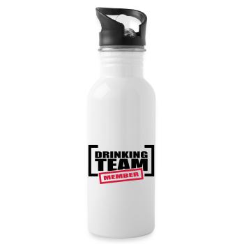 Drinking Team Member - Gourde avec paille intégrée - blanc - Droite