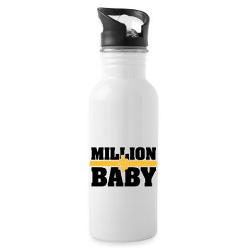 Milliondollarbaby - Trinkflasche mit integriertem Trinkhalm - Weiß - Rechts