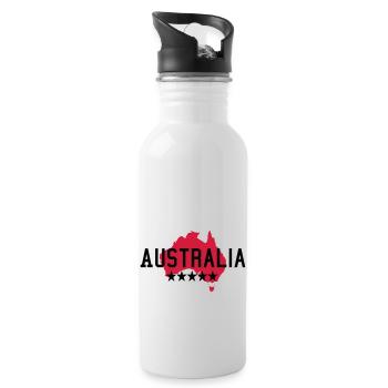 Australien - Trinkflasche mit integriertem Trinkhalm - Weiß - Rechts