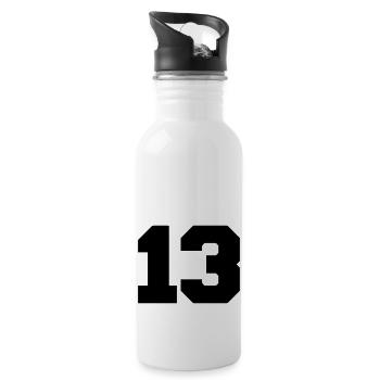 13 - Trinkflasche mit integriertem Trinkhalm - Weiß - Rechts