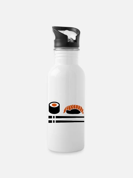 Sushi - Gourde avec paille intégrée - blanc