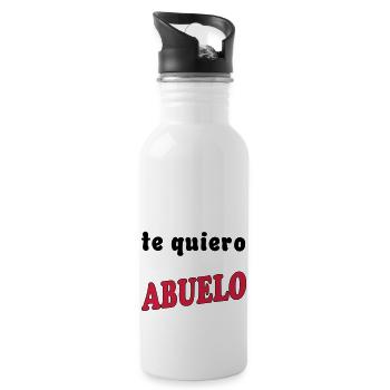 Te quiero abuelo - Water bottle with straw - white - Right