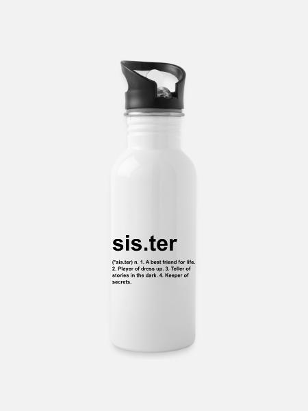 sister - Gourde avec paille intégrée - blanc