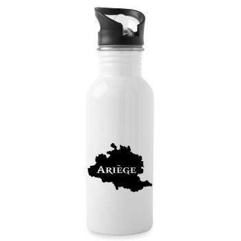 Ariège carte Ariégeoise - Gourde avec paille intégrée - blanc - Droite