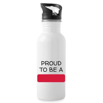 Customize it ! / Anpassen / Personnaliser - Water bottle with straw - white - Right