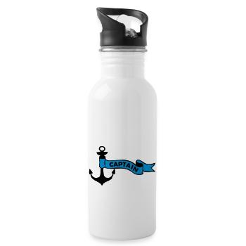 anker_captain_02 - Trinkflasche mit integriertem Trinkhalm - Weiß - Rechts
