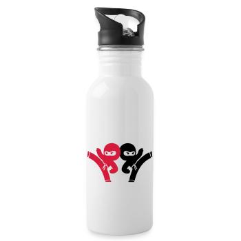 ninja_1 - Water bottle with straw - white - Right