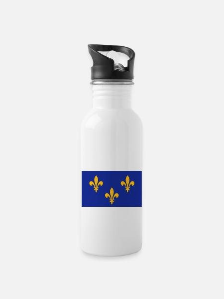 Île de France - Gourde avec paille intégrée - blanc