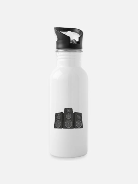 Speakers - Water bottle with straw - white