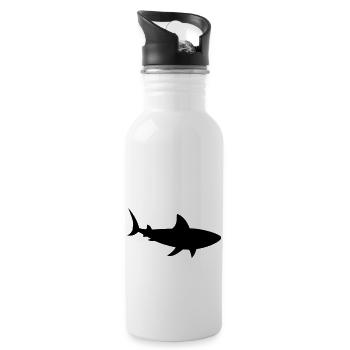 SHARK - Water bottle with straw - white - Right