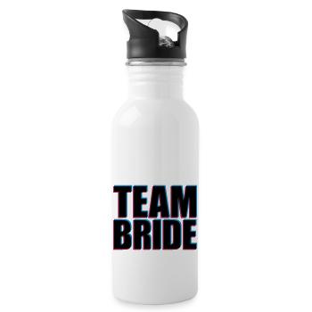 Team Bride 3D - Trinkflasche mit integriertem Trinkhalm - Weiß - Rechts
