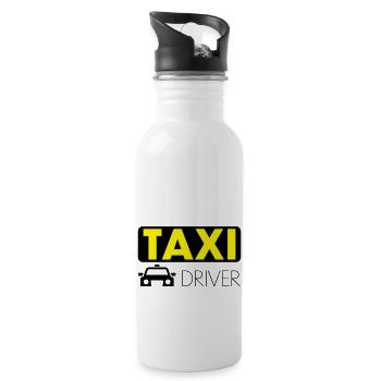 Taxi driver - Water bottle with straw - white - Right