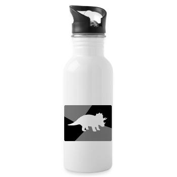 Dinosaur Dino - Water bottle with straw - white - Right