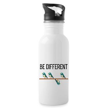 Be Different Vögel Birds - Gourde avec paille intégrée - blanc - Droite
