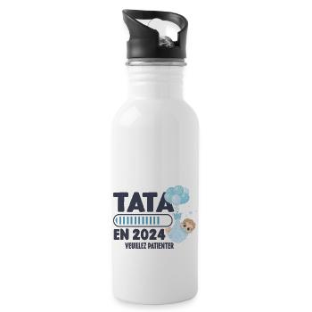 Annonce Grossesse Originale Future Tata En 2024 - Gourde avec paille intégrée - blanc - Droite