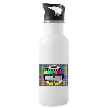 Tester l’état de l’image sans signal Écran Affichage Geek - Gourde avec paille intégrée - blanc - Droite