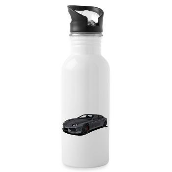 Supersportwagen - Trinkflasche mit integriertem Trinkhalm - Weiß - Rechts