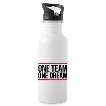 Team Spirit One Team - Water bottle with straw - white - Right