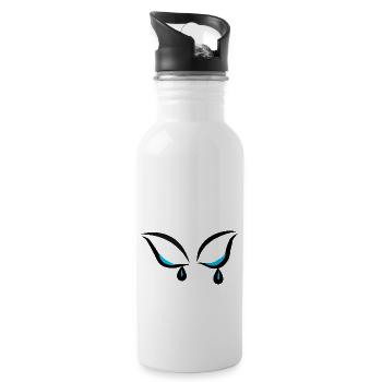 DIE SCHÖNHEIT v2.00 - Trinkflasche mit integriertem Trinkhalm - Weiß - Rechts