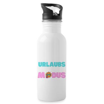 Holiday Mode Summer Sun Beach Sea - Water bottle with straw - white - Right