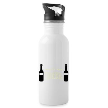 Bière - Gourde avec paille intégrée - blanc - Droite