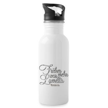 Lametta Spruch Früher war mehr Lametta - Trinkflasche mit integriertem Trinkhalm - Weiß - Rechts