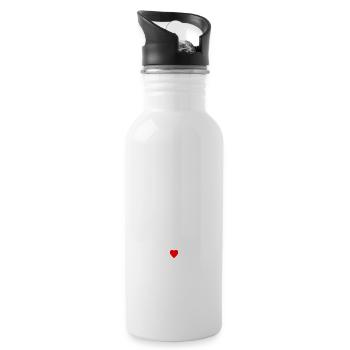 Happy Birthday MAMA wir lieben dich! - Trinkflasche mit integriertem Trinkhalm - Weiß - Rechts