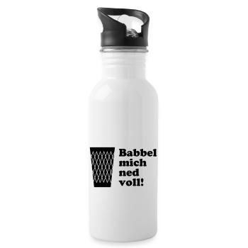 Ribbed babble me ned full! #FrankfurtShirts - Water bottle with straw - white - Right