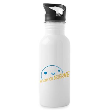 the day you deserve - Water bottle with straw - white - Right