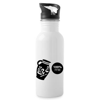 Bembel 100 % FFM #069 #FrankfurtLiebe #FFMoriginal - Gourde avec paille intégrée - blanc - Droite