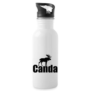 Kanada - Trinkflasche mit integriertem Trinkhalm - Weiß - Rechts